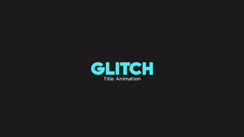 Digital Glitch Title Stock After Effects