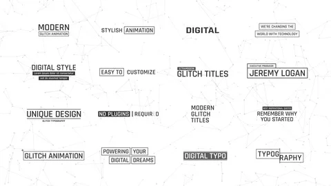 Digital Glitch Titles 스톡 After Effects