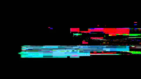Digital Glitch Transitions Stock Footage 128867292