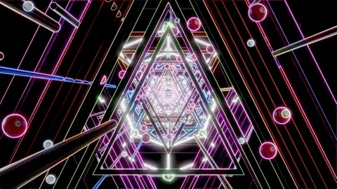 Digital Glitch Tunnel Loop mp4 Stock-Footage 313978539