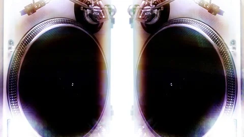 Digital glitch turntables Stock Footage 82250760