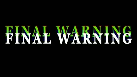 Digital Glitch Warning Text with Corrupted Data Overlay During Cyber Attack.. Video stock 344032207