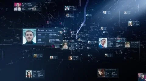 Digital global communication network. Data and security concept. Foto stock