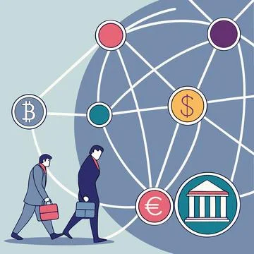 Digital Global Connection Data Background Stock Illustration