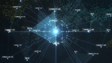 Digital global network and data connections concept. Communication technology Video stock 204798356