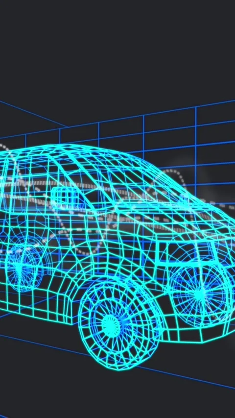Digital global network concept with lines, nodes, and engineering data Stock Footage 342010107