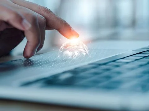 Digital global network technology expansion, business marketing and technol.. Stock Photos