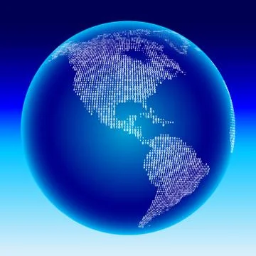 Digital globe. Americas. イラスト素材