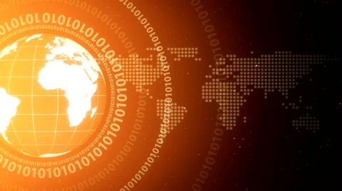 Digital globe animation 11 Stock Footage 54491171