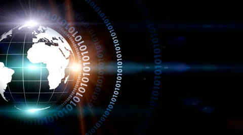 Digital globe animation 16 Stock Footage 54650535