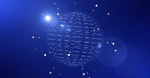 Digital Globe Animation With Particles Stockillustratie