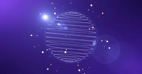Digital Globe Animation With Particles Stock Illustration