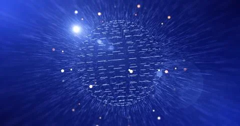 Digital Globe Animation With Particles Stock Illustration