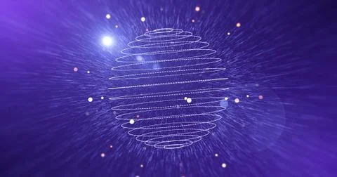 Digital Globe Animation With Particles イラスト素材