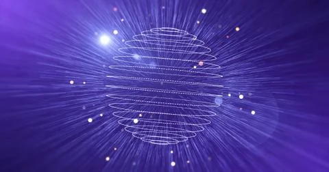 Digital Globe Animation With Particles 스톡 일러스트