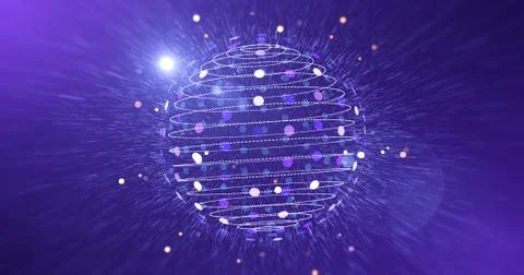 Digital Globe Animation With Particles Illustrazione stock