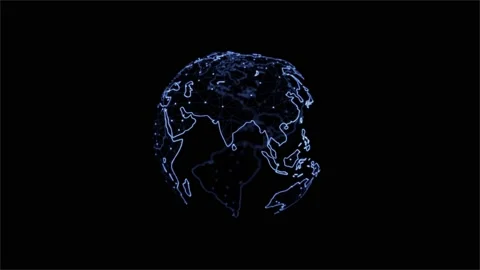 Digital globe animation. Seamless loop Stock Footage 167329901