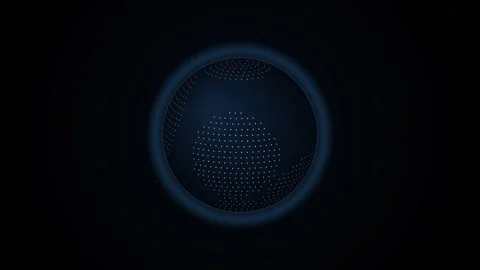 Digital globe animation showing location pin on dark blue background Stock Footage 339781101