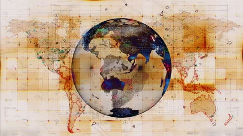 Digital Globe with Binary Code and World Map Animation Stock Footage 272208550