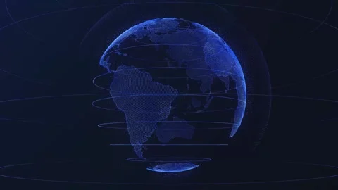 The Digital Globe Concept: Utilizing advanced communication technology Stock Footage 229960945