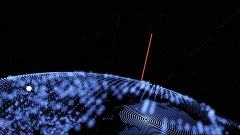 Digital Globe Connection Node Flying 4K Stock Footage 137750817