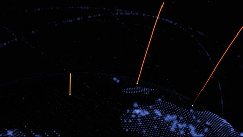 Digital Globe Connection Nodes 4K Stock Footage 137750810