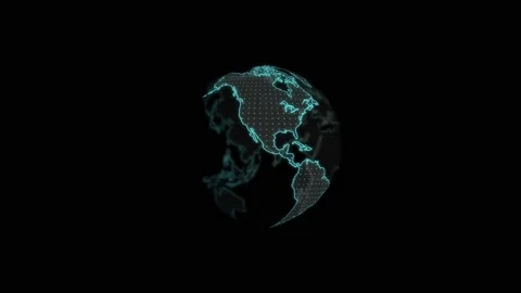 Digital globe data animation with partic... | Stock Video | Pond5