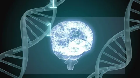 Digital globe with DNA helix Stock Footage 107650632