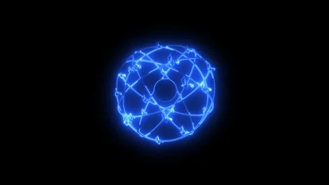 Digital globe with interconnected glowing lines Stock Footage 345693563