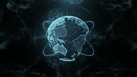 Digital Globe Loop Rotation Stock Footage 313512660