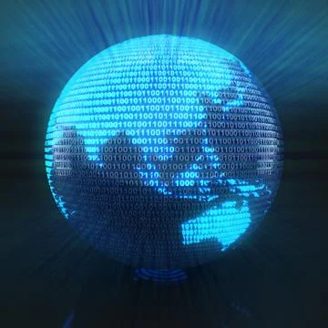 Digital globe with map of Asia Stock Illustration