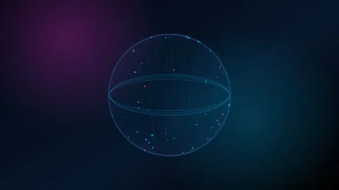 Digital globe network connection. Global data technology and internet link. Stock Footage 340373040