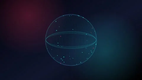 Digital globe network connection. Global data transfer on virtual earth. Stock Footage 340373184