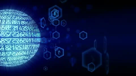 Digital globe rotating Stock Footage 11829321