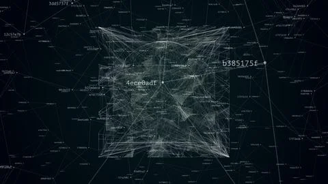 Digital globe surrounded by digital noise, futuristic technology illustration 库存插图
