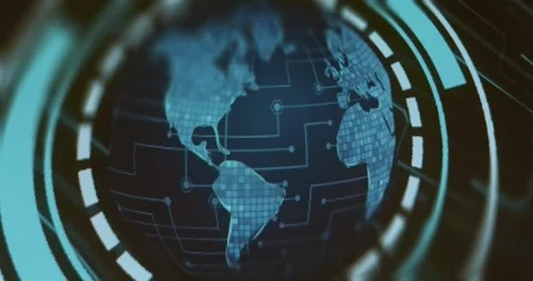 Digital Globe, symbol of Global connectivity Stock Footage 321764593