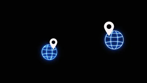 Digital Globe Travel Connection Visual Representation Stock Footage 332468289