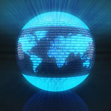 Digital globe with world map Stockillustratie