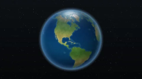 Digital globe zooms into Los Angeles Stock Footage 340201430