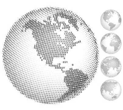 Digital globes Stock-Illustration