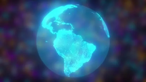 Digital glow Earth Stock Illustration