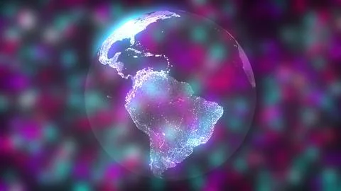 Digital glow Earth Stock Illustration