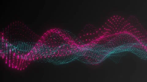 Digital Glow Particles Abstract Background Simulation Blue + Pink 4 動画素材 172220031