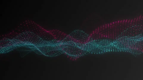 Digital Glow Particles Abstract Background Simulation Blue + Pink 8 動画素材 172220213