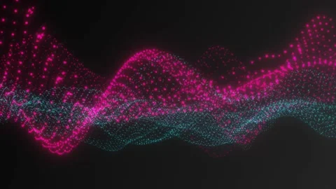 Digital Glow Particles Abstract Background Simulation Blue + Pink 7 動画素材 172220214