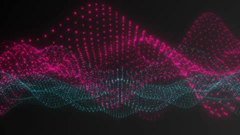 Digital Glow Particles Abstract Background Simulation Blue + Pink 6 Stockbeeldmateriaal 172220215