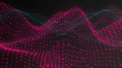 Digital Glow Particles Abstract Background Simulation Blue + Pink 10 動画素材 172220286