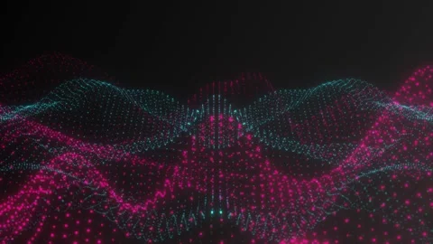 Digital Glow Particles Abstract Background Simulation Blue + Pink 動画素材 172221950