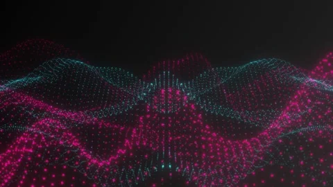 Digital Glow Particles Abstract Background Simulation Blue + Pink 3 Stockbeeldmateriaal 172221985