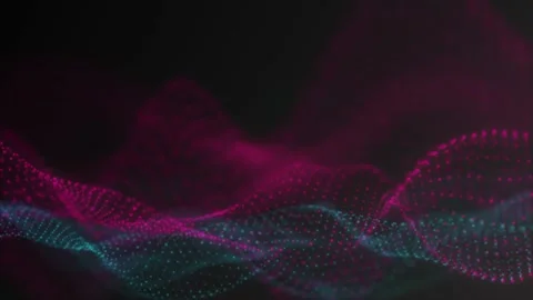 Digital Glow Particles Abstract Background Simulation Blue + Pink 1 動画素材 172221998